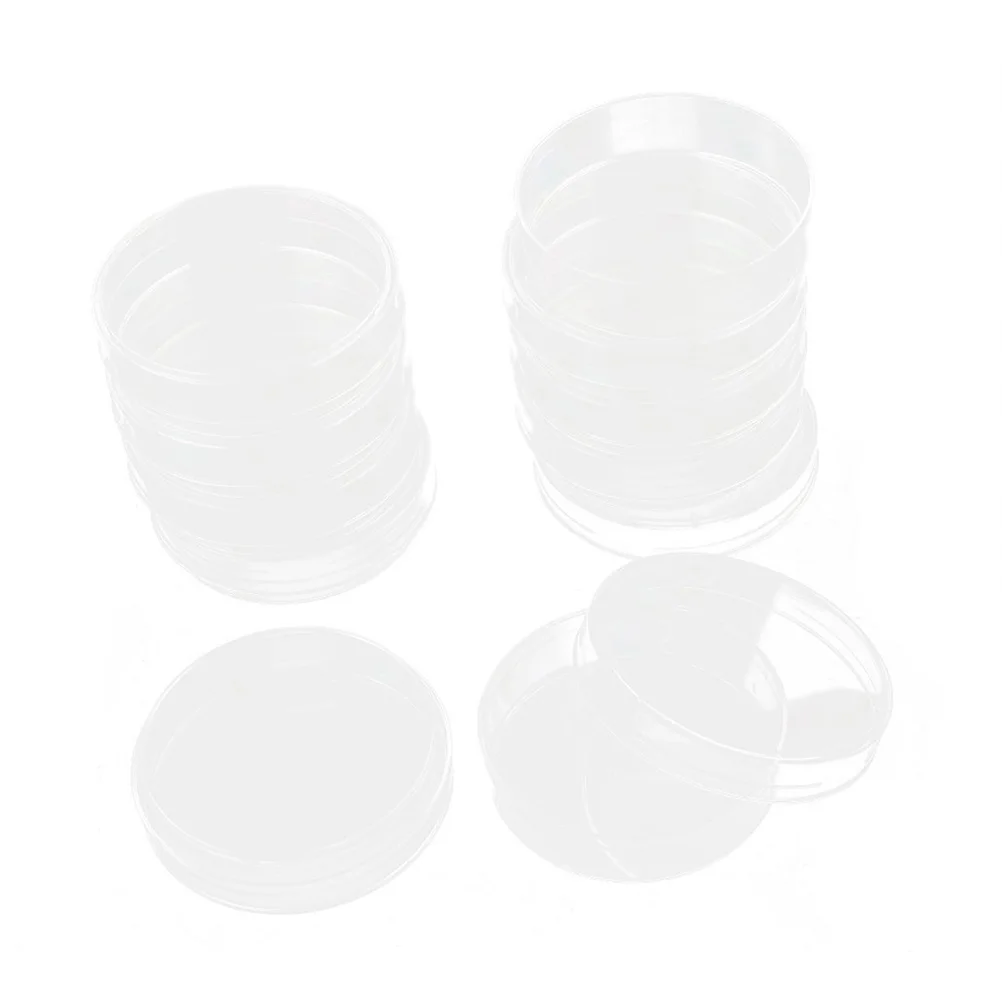 20 PCS 60mm Plastic Petri Dishes Bacterial Culture Dishes with Lids