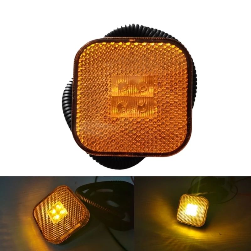 24V LED Side Marker Lamp Used For MAN Tga Tgx Tgs Truck Bumper lights 81252606101 81252606097 1.3M wires led marker lights