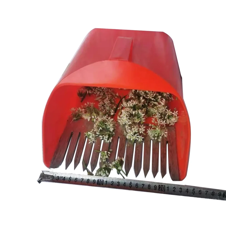 Leek flower Metal Picking Tools, Harvesting Basket, Picker Portable Rake, Gardening Collector, Fruit Flower Collecting Harvester