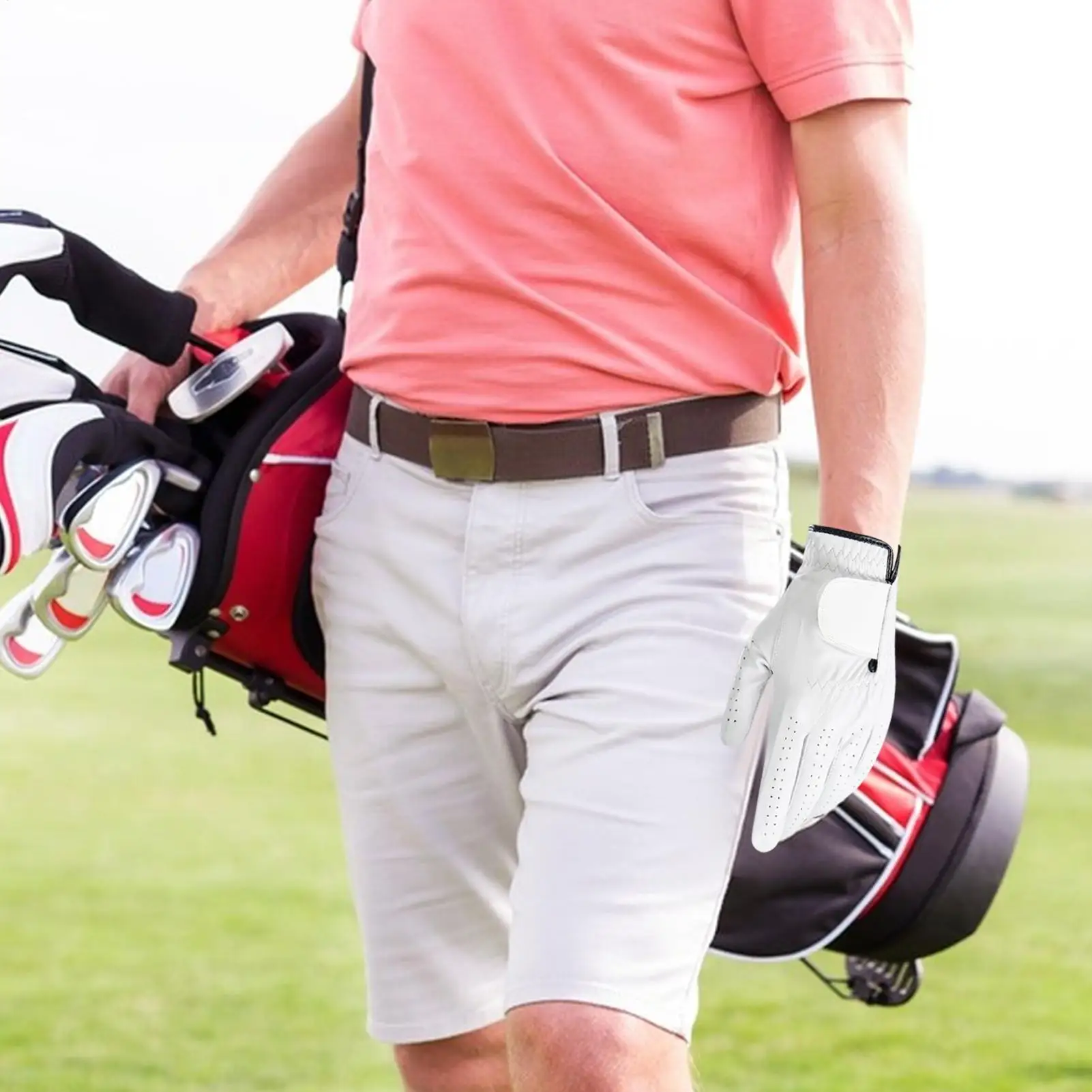 Mens Golf Glove Breathable Golf Glove Men Left Hand Padded Ergonomic Protective Grip For Women Driving Riding Cycling Fishing