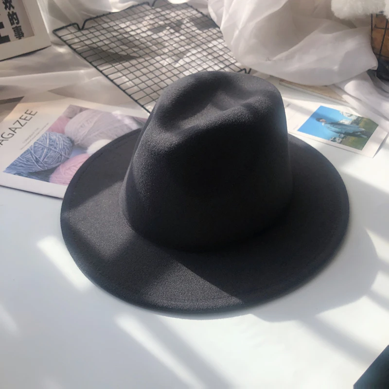Women's Autumn & Winter Felt Fedora - Wide Brim Retro Hat