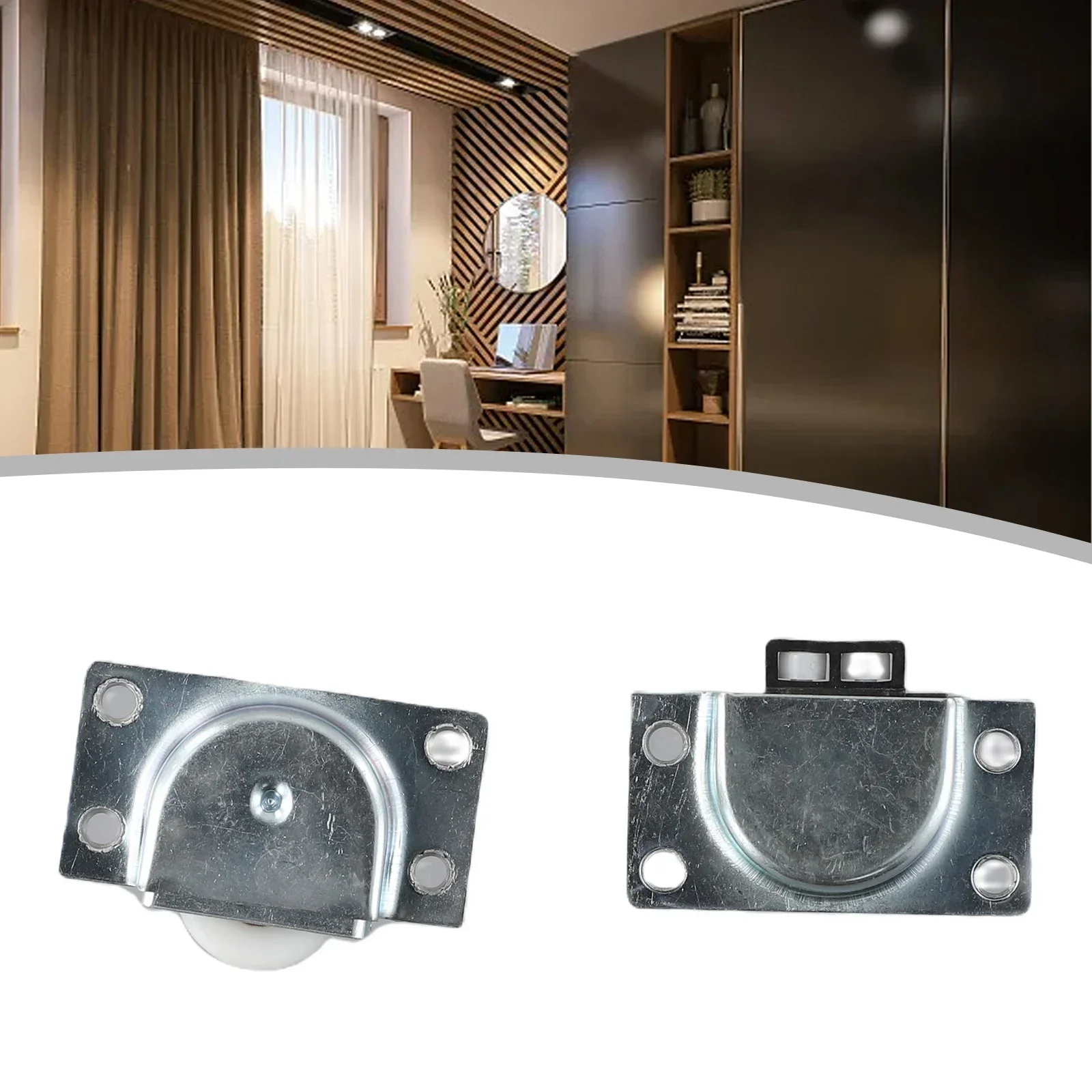 Cupboard Door Rollers Tools Replacement Sliding Spare Stainless Steel Part Pulley Wardrobe Bedroom Wheel Fittings