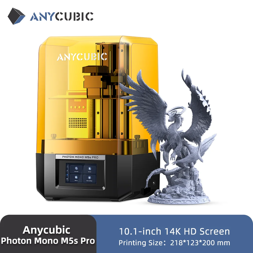 ANYCUBIC Photon Mono M5s Pro 14k Mono MSla 3D-Drucker 10.1 ''LCD-Harz 3D-Drucker Geschwindigkeit bis zu 150 mm/h Druck größe 223*127*200mm
