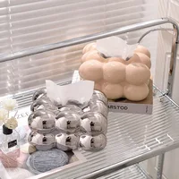 Cotton Candy Drawer Tissue Box Ceramic Light Luxury Home Living Room Creative Table Tissue Box Modern Ceramics Tissue Case 2