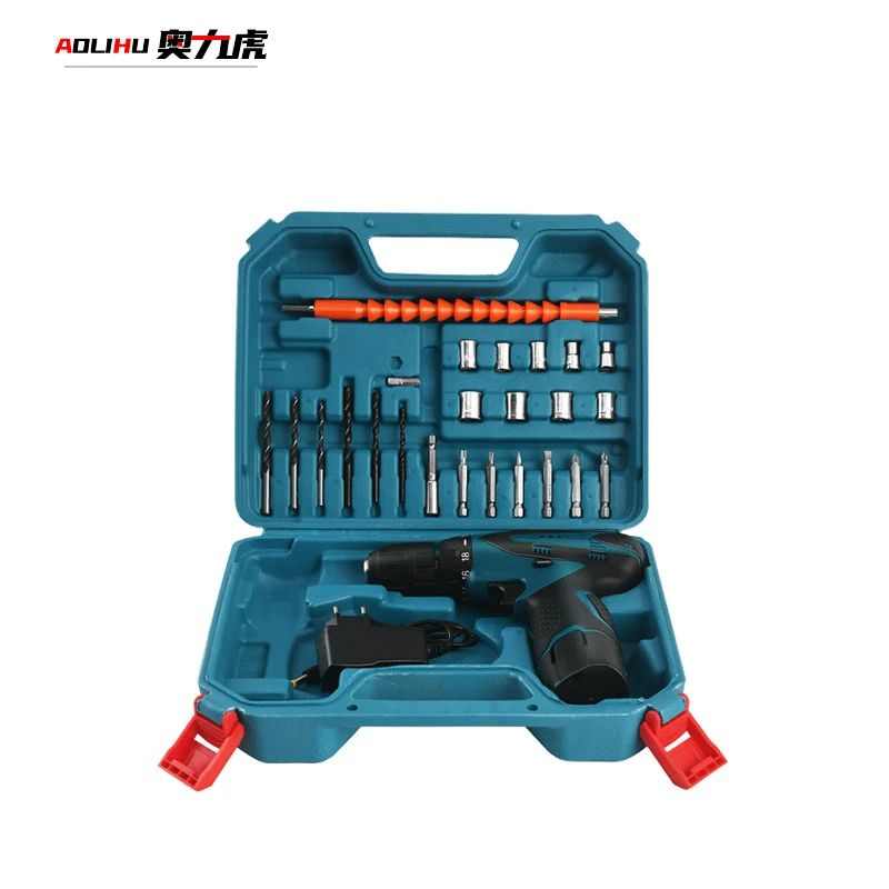 

12V Lithium Battery Electric Screwdriver Tool Set Household Multifunctional Dual Speed Electric Drill Combination Hand Tools