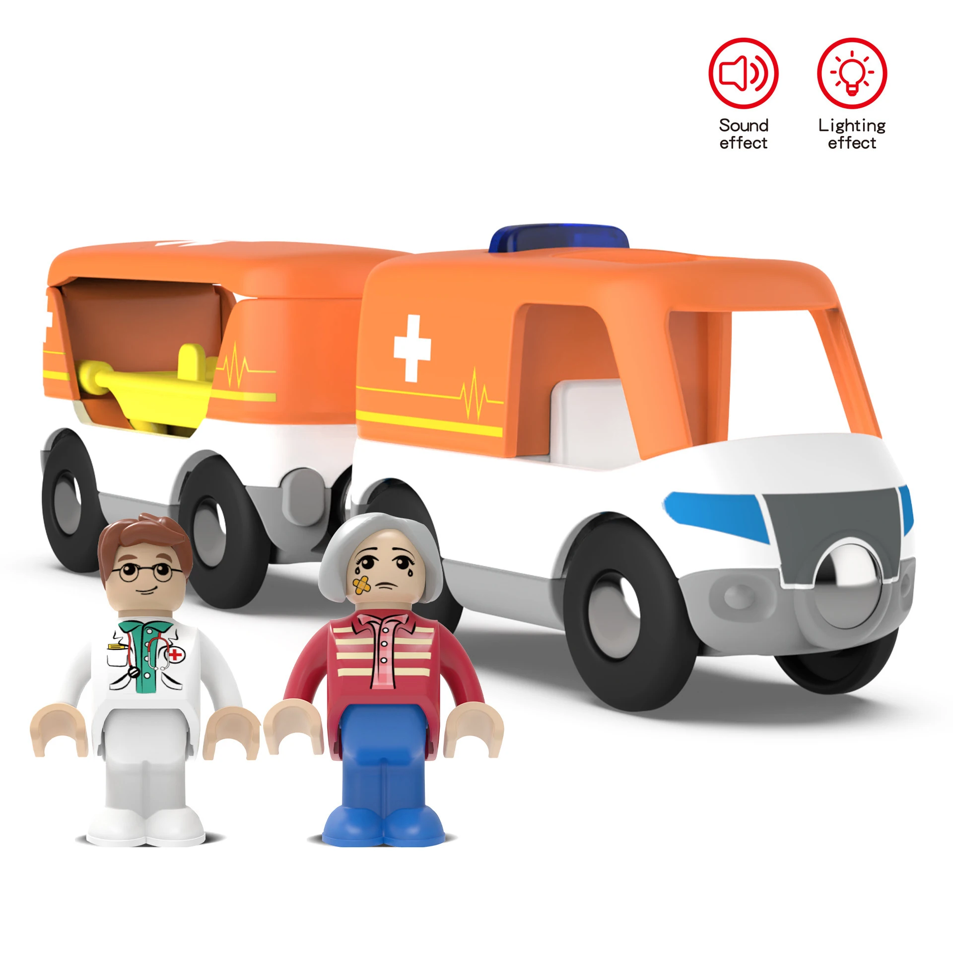 Kids Electric Train Set Locomotive Magnetic Train Car Diecast Slot Toy Fit for Wooden Train Railway Track Toys for Children Gift 6