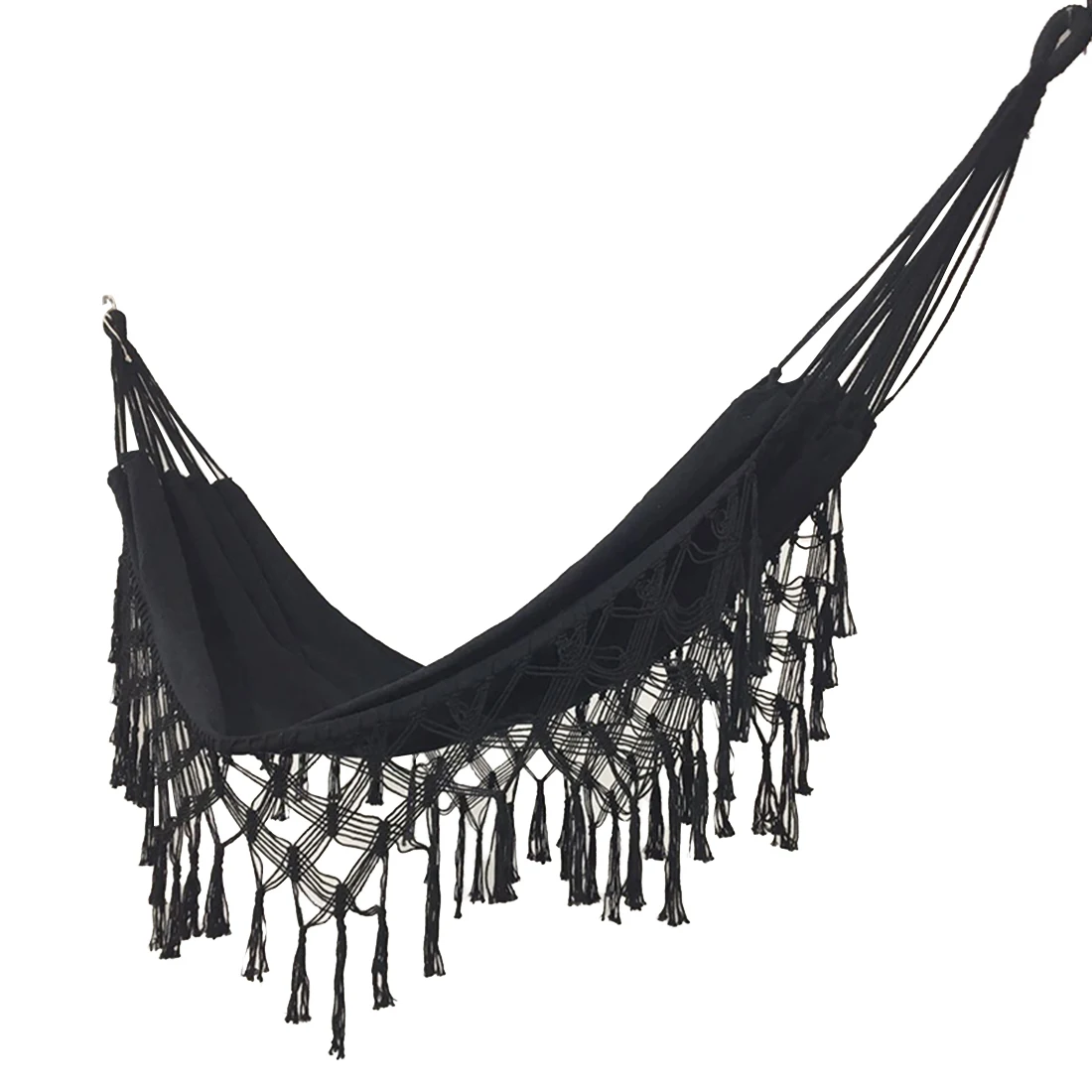 Description Picture 2 of itemDeluxe Double Hammock Outdoor Nordic Swing Hanging Macrame Camping Hammock Chaise Sleeping Hamacas Jardin Exterior Equipment