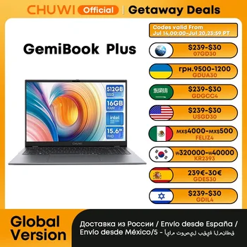 CHUWI GemiBook Plus Laptop 16GB RAM 512GB SSD 1