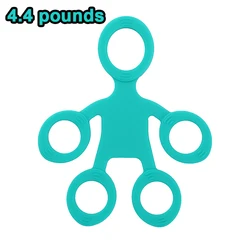 Silicone Finger Grip Resistance Band - Antistress Fitness & Sensory Toy with 3 Resistance Levels (Forest blue)