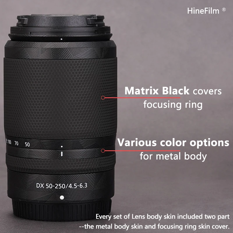 Hinefilm Skin for Nikkor 50-250 Lens Decal Skin 50 250 Wrap Cover
