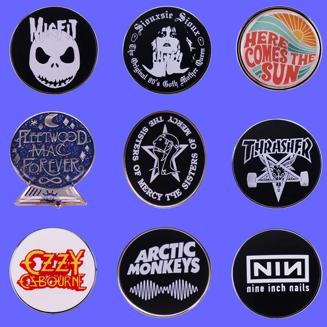 Fashion Rock Band Punk Badge Classic Music Enamel Pin Gothic Horror Brooch  for Friends Fans Boutique Medal Gifts Accessories - AliExpress