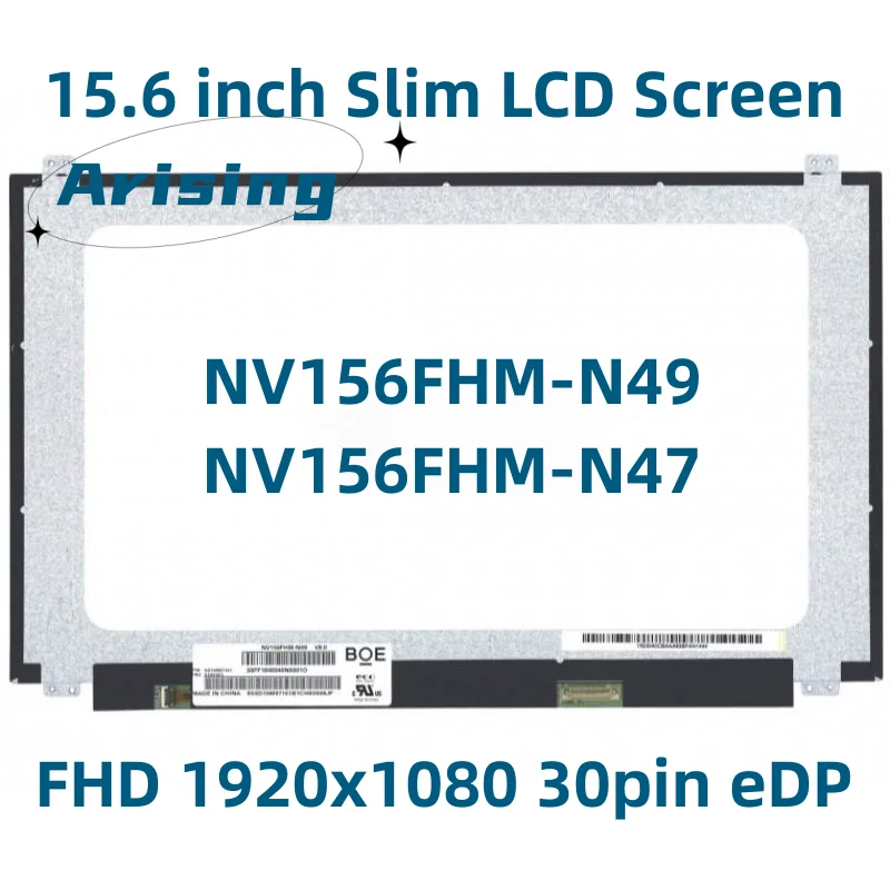 

15.6" IPS Laptop LCD Screen NV156FHM-N49 Fit NV156FHM-N47 For Lenovo ThinkPad T570 T580 E580 E585 E590 E595 1920x1080 30pins eDP