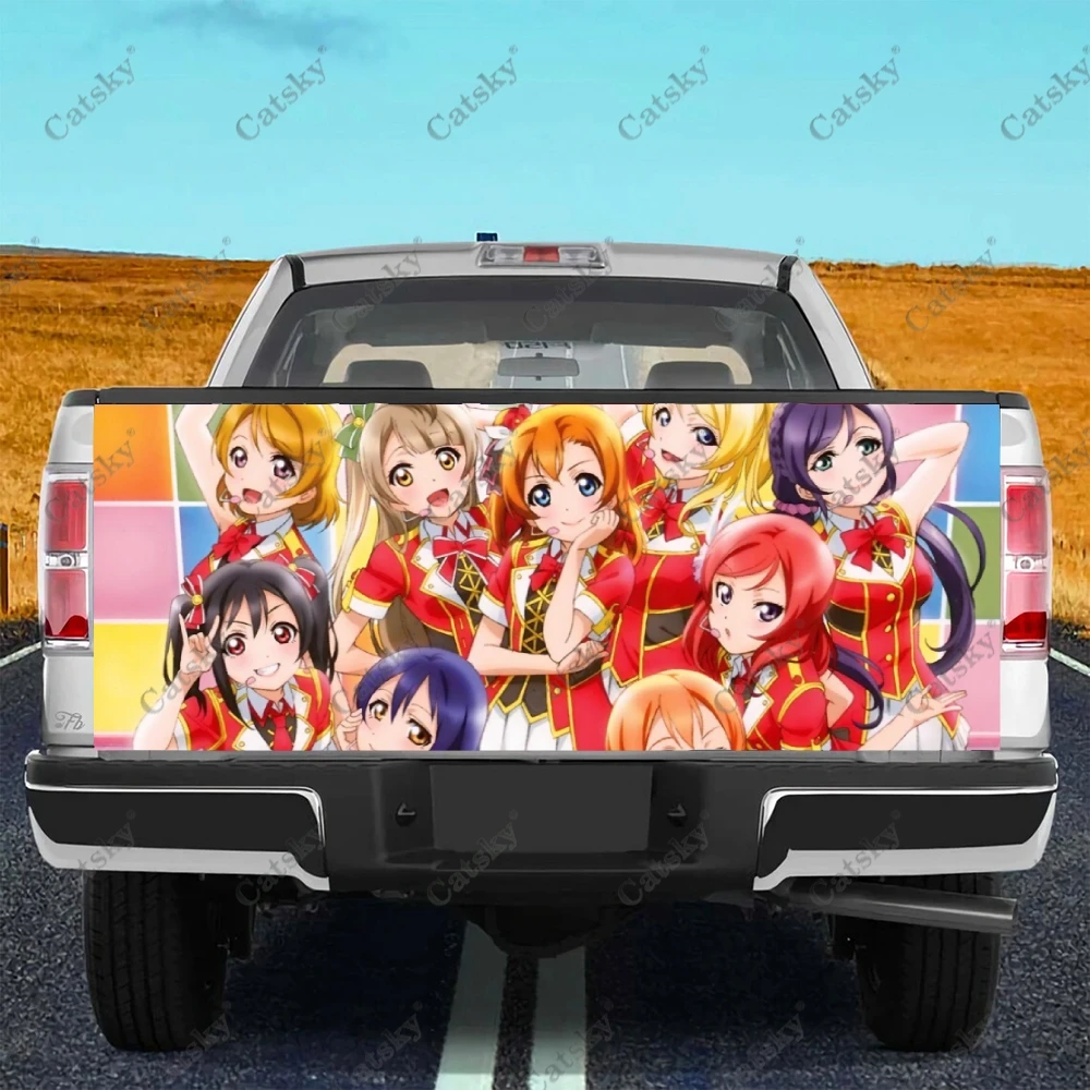 

Виниловая наклейка на автомобильный багажник с аниме-девушкой Love Live, защитная наклейка, наклейка для украшения капота автомобиля, наклейка для внедорожника, пикапа