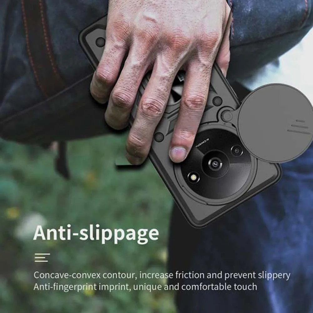Durable Shockproof Armor Case with Magnetic Holder and Ring Stand
