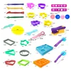Play Dough Mold Tools For Toddlers Creative Noodles Maker Plate Knife Fork Shape Cutter Plasticine Clay Kitchen Kits Kids Toys 2