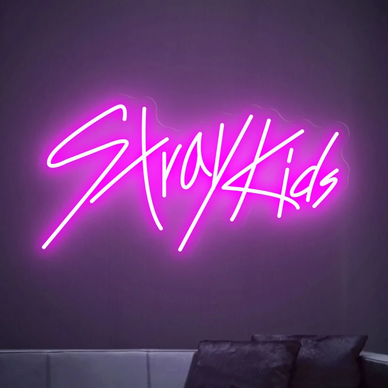 

Stray Kids Led Neon Signs Neon K-pop Signs Aesthetic Neon for Music Studio Game Room Bedroom Decor Signs Custom Night Lights