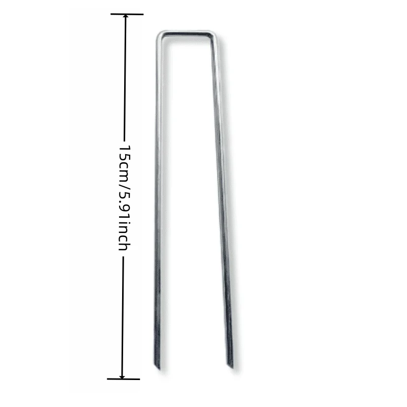galvanized landscape staples, outdoor decorative stakes, anti weed barrier fabric anti rust staples, U-shaped tent