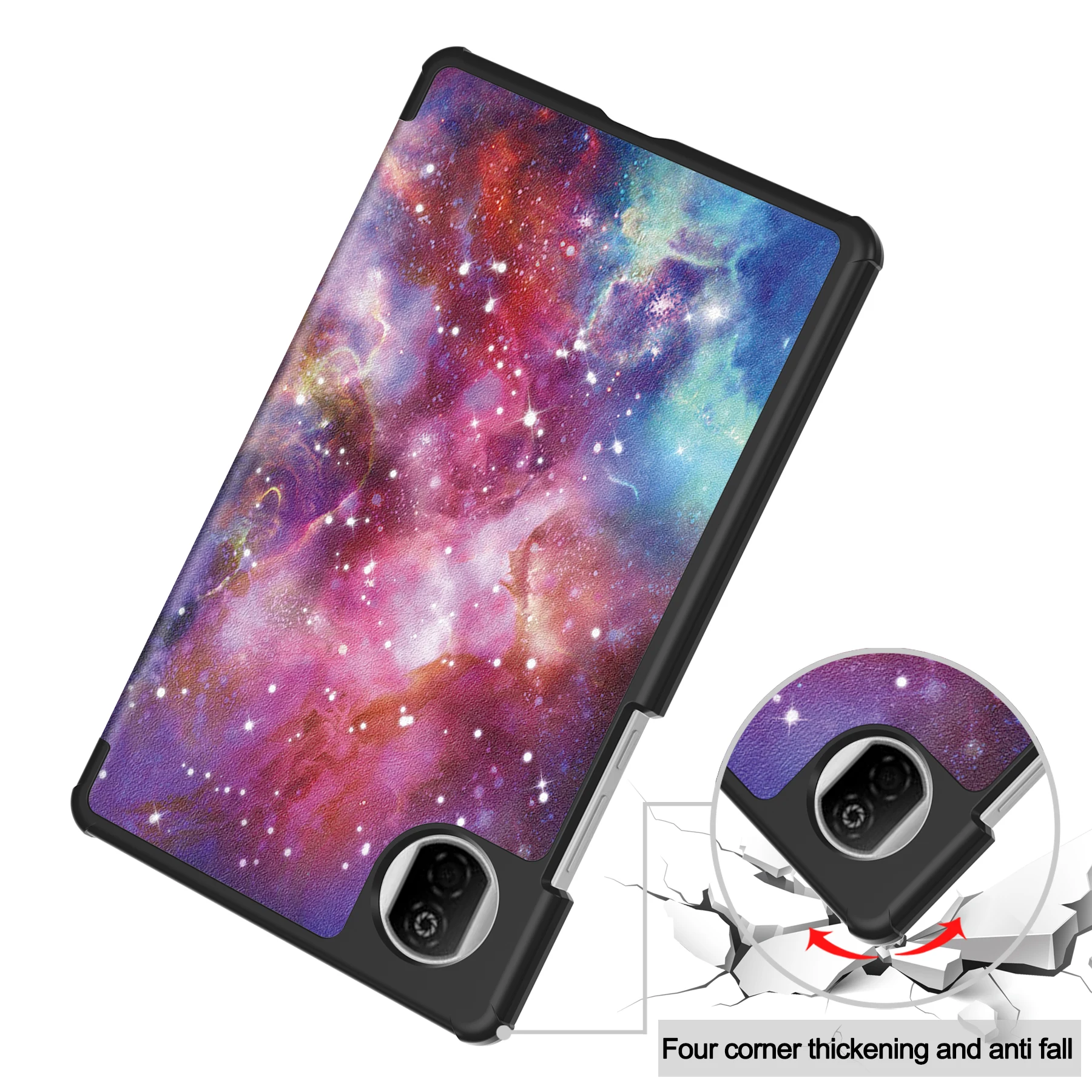 Premium Leather Tri-Fold Tablet Cover - Sleek Hard Shell Design