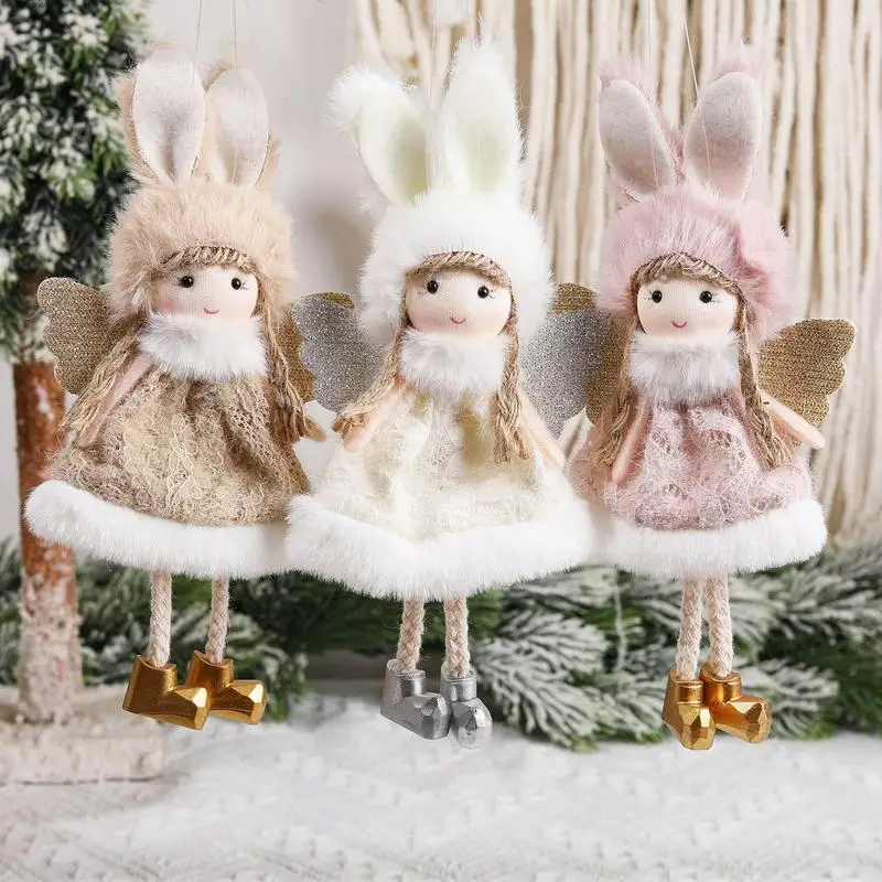 

Christmas Angel Ornament New Christma Tree Creative Pendants Luh Angel Doll Figurine Cute Christmas Tree Doll Pendant For Party
