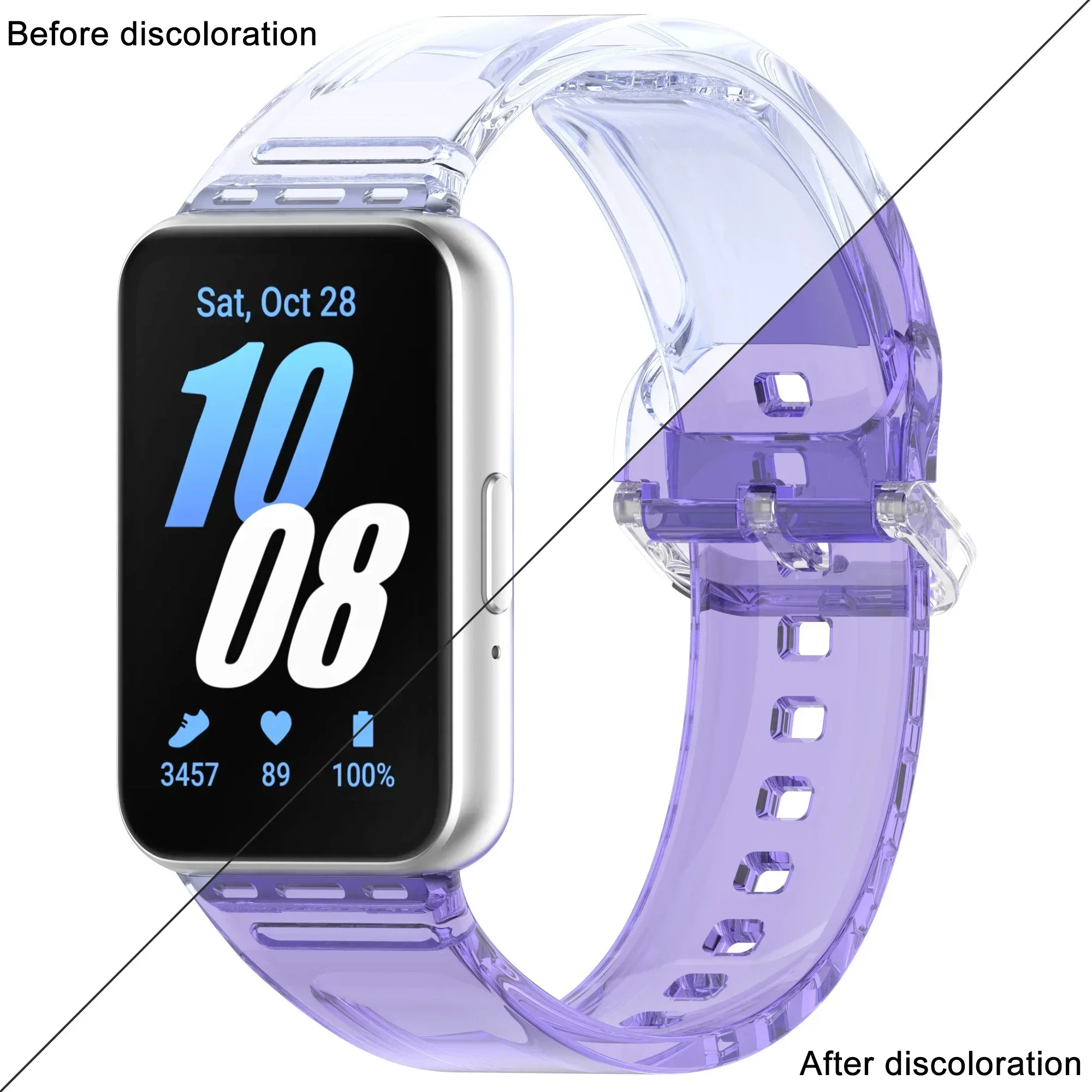 Photochromic TPU Sport Strap: Adjustable Replacement Band
