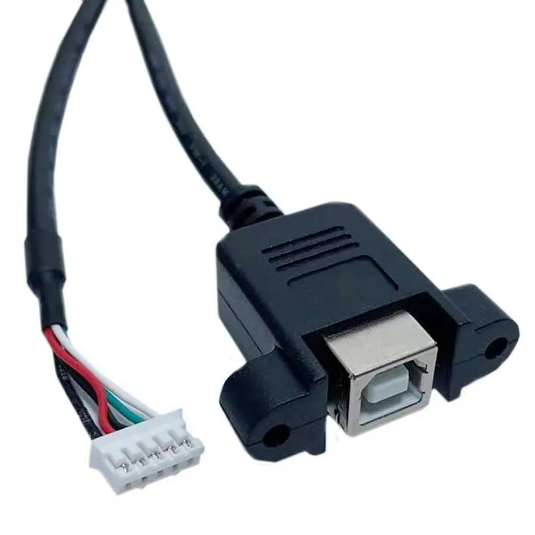

USB2.0 printing female head with ear to motherboard 5-pin PH2.0-5P terminal built-in cable