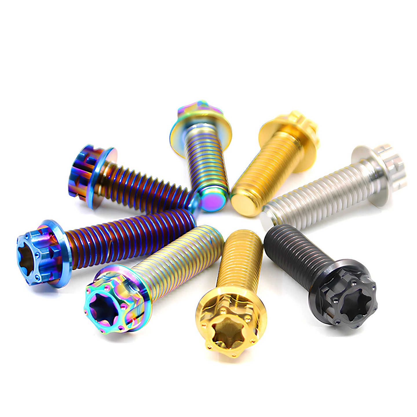 Titanium Ti Bolt M4 M5 M6 M8x10 15 20 25 30 35 40 45 50 55 60 65 70 75 80 85 90mm Flange Torx Head Screw Motorcycle Refitted