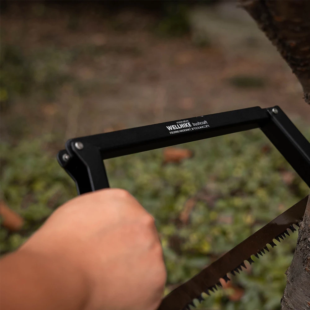 Folding Saw with Storage Bag Aluminum Alloy Camping Foldable Hand Saw for Outdoor Hiking Survival Tree Cutting