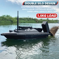Flytec Fishing Bait Boat 500m Remote Control Bait Boat Dual Motor Fish Finder 1.5KG Loading with LED Light for Fishing 2