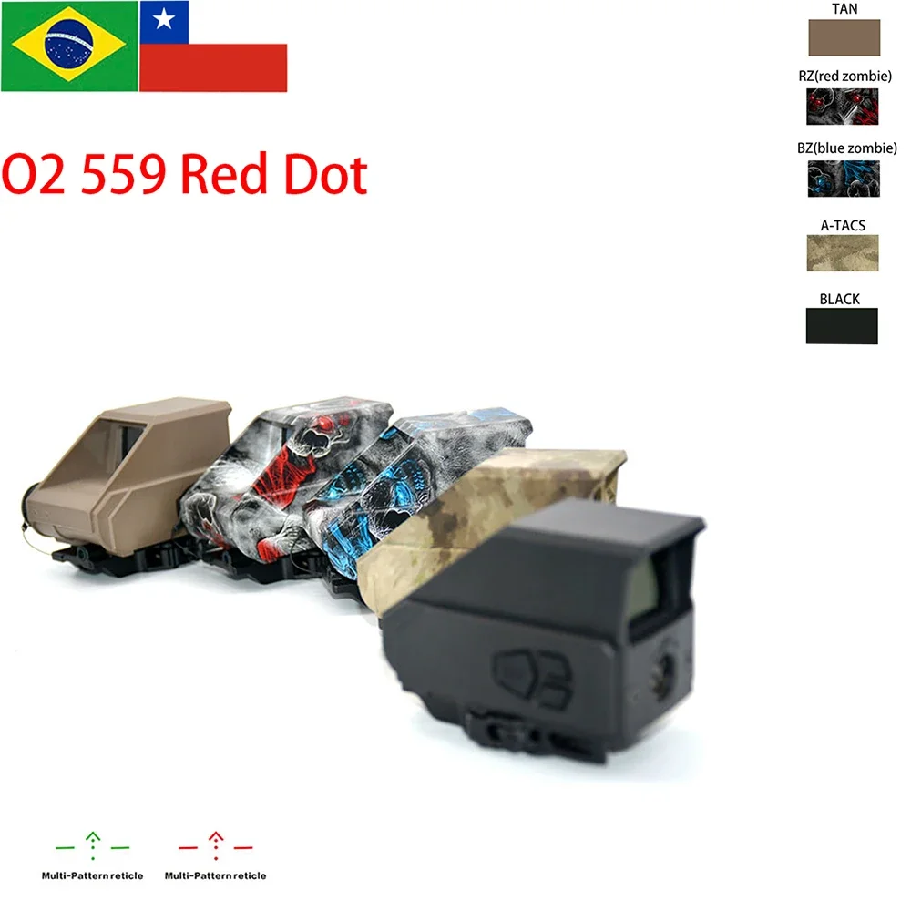 

Tactical O2 559 Holographic Sight Scope Hunting Red Green Dot Reflective Riflescope For 20mm Rifle Rail