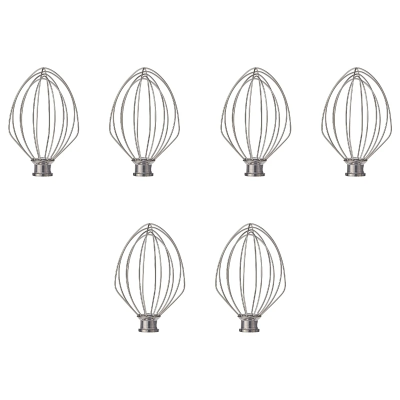 

For K5AWW Wire Whip Replacement For Kitchen 5QT 5K5SS 5KPM5 Mixer For 5 Quart Lift Machines Wire Whip 6Pcs