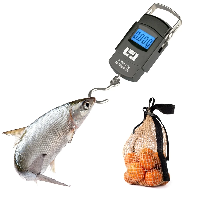 50kg/10g Mini Scale Electronic For Fishing Luggage Travel Weighting Portable Digital Kitchen Scales with Backlit LCD
