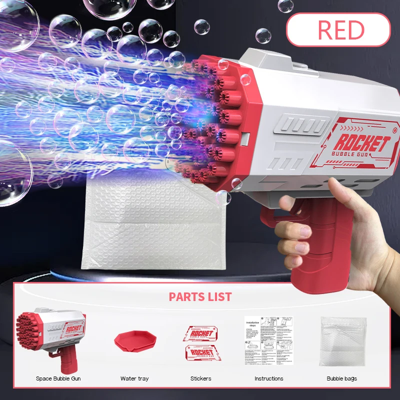 40 Hole Children's Bubble Gun Continuously Bubbles Outdoor Birthday Wedding (Excluding Bubble Liquid and Battery) 5