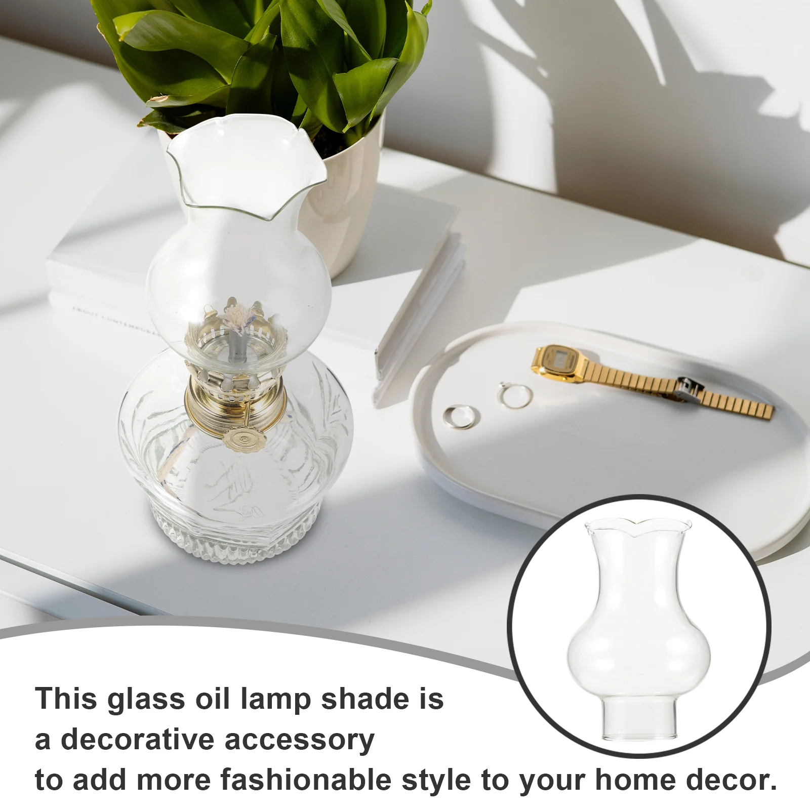 Kerosene Lamp Lampshade 28-hole Kerosene Lamp Glass Lampshade Diameter 3cm Old-fashioned Oil Lanterns Cover Shades Clear Chimney Small Light