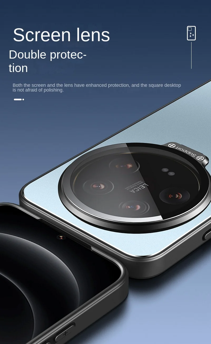 Enhanced Metal Lens Camera Holder Kickstand Shockproof Matte Protective Case