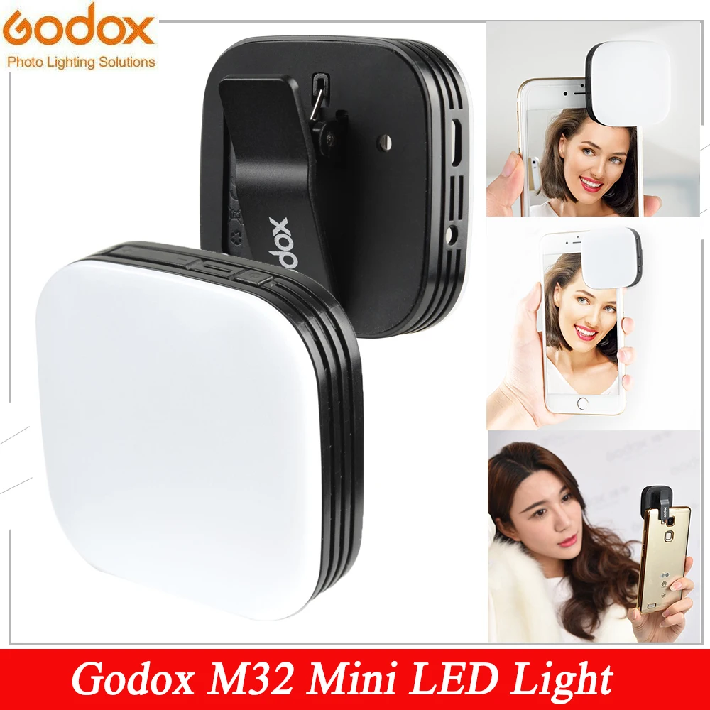 Godox M32 Led Mini Luz Bolso Mobilephone Iluminação para Smartphone Iphone Plus Samsung Xiaomi Todos os Tipos de Telefones Celulares