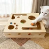 Wooden Cat Nail File Enrichment Box Scratching Smart Toy Box for Indoor Cats Stress-Free Alternative to Nail Clippers with Balls 4