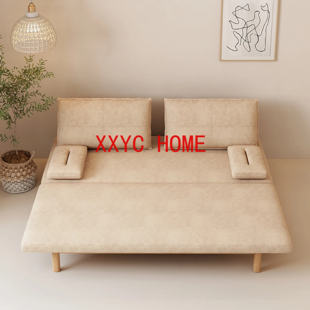 

Выдвижной Складной двухцелевой современный минималистичный двойной диван из массива дерева для гостиной