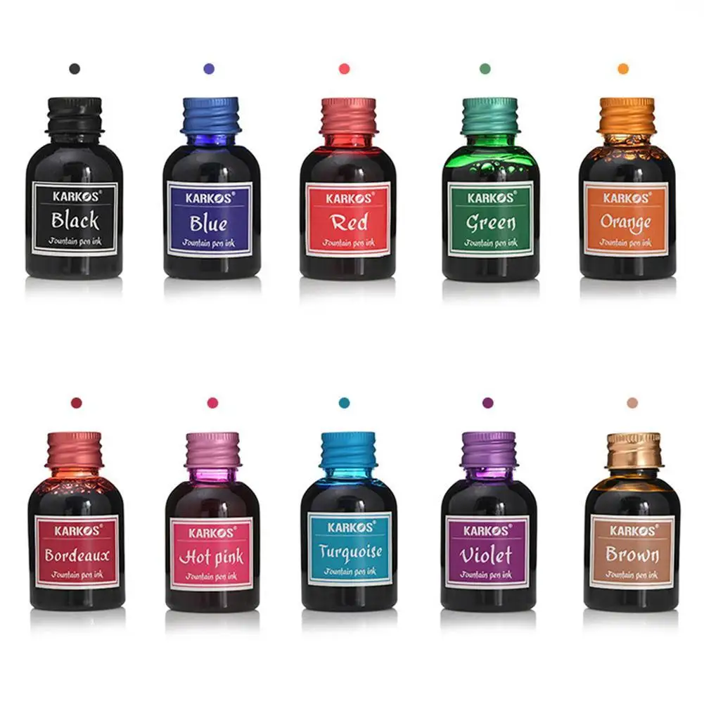 Fountain Pen Ink 30ml 1Bottle Pure Colorful Refilling Quality Pen Writing School Calligraphy Stationery H S3H7