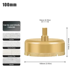 High - Grade Diamond - Coated Drill Bit for Tile, Marble, Glass, and Ceramic Drilling (100mm)