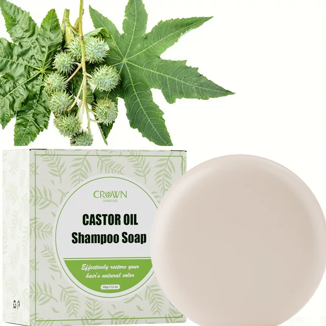Castor Shampoo Rice Shampoo Soap Bar Conditioning Soap Rice Water Protein Nourishing Anti-loss Hair Soap Hair Growth Soap Bar 6