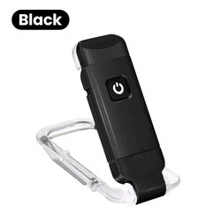 Portable LED USB Rechargeable Eye Protection Reading Light with Clip (Black)
