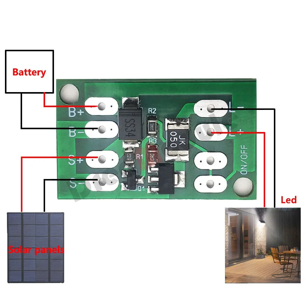 Automatic Solar Panel Battery Charger Board Night Light LED Lamp Control Switch Battery Charger Charging Controller Module