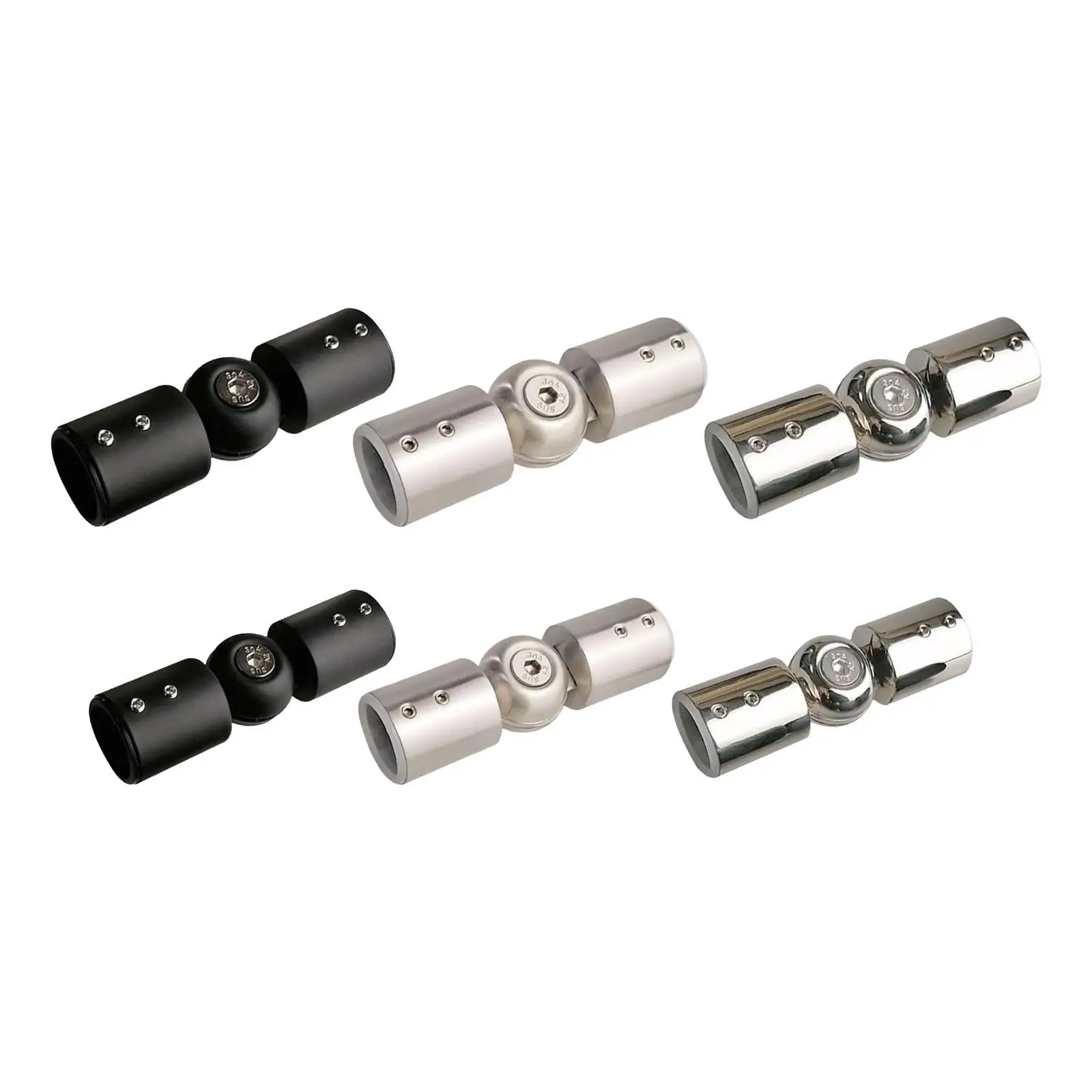 Rod Connector Stainless Steel Heavy Duty for Bay Window Curtain Rods