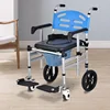 Shower Commode Toilet with Wheels,Hand Pushed Adjustable Height, No Installation  Portable Shower Chair, Commode Chair on Wheels 1