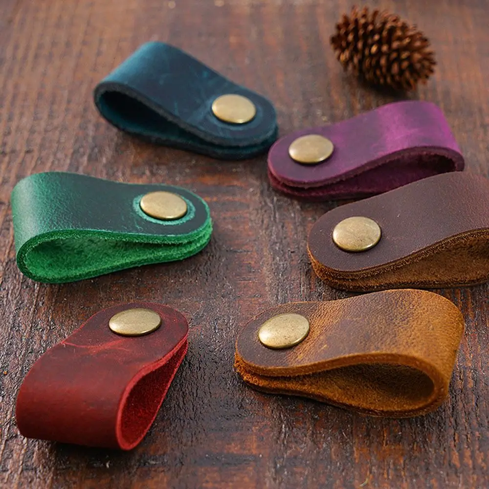 Leather Cable Winder Earphone Accessories Cord Organizer