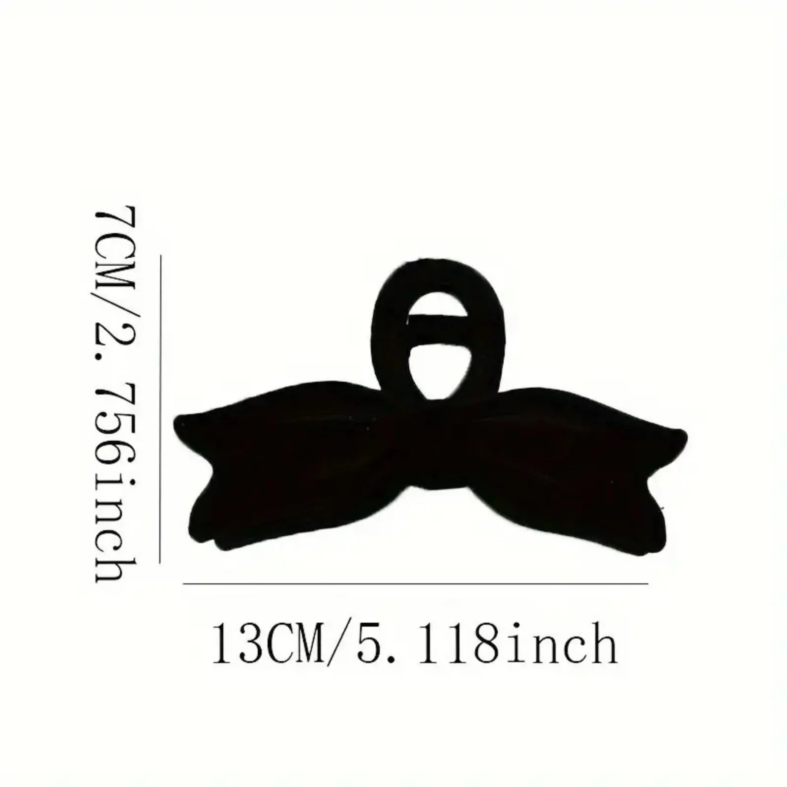 1PC Black Velvet Bow Hair Claw, Elegant Large Hair Clip, Stylish Hair Accessory for Women