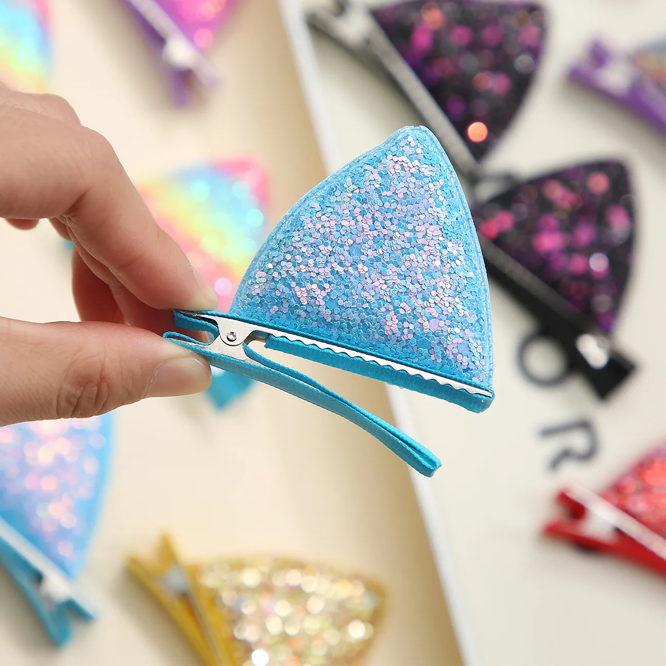 Barrettes cheveux oreilles de chat mignonnes princesse fille_voghion.com