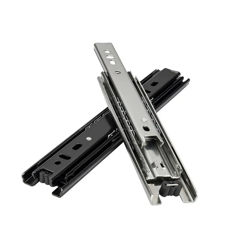 

35 Wide Three-section Drawer Slide TV Cabinet Drawer Rail Steel Furniture Hardware