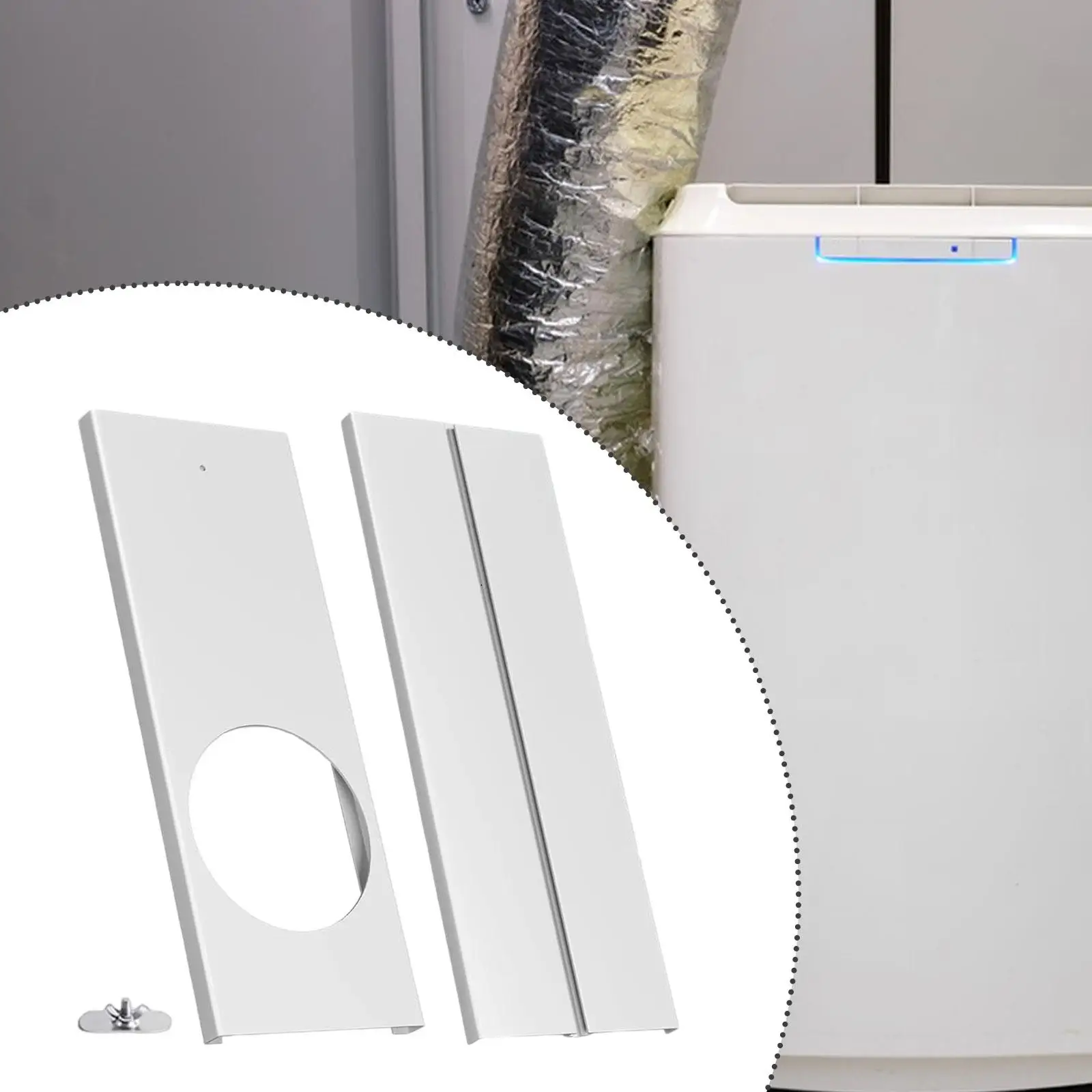 Portable Air Conditioner Window Kit Spare Parts Professional Practical Sturdy Replacement for Exhaust Hose Window Seal Plates