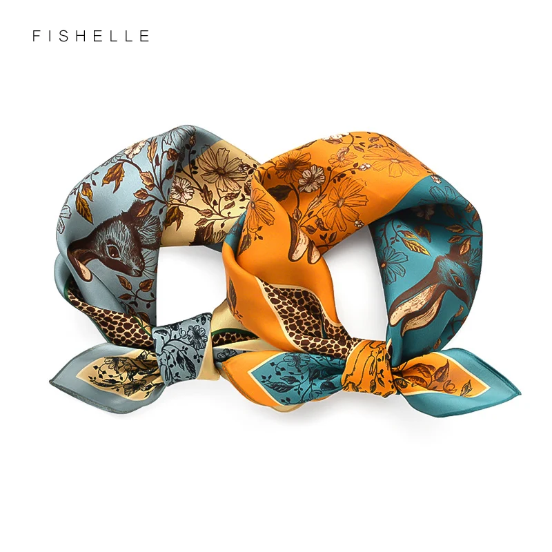 2022 new natural silk scarf women 100 real silk high quality 50cm